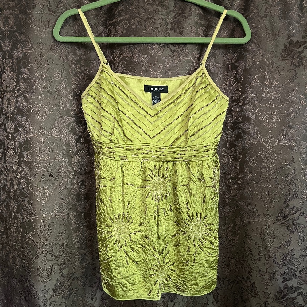 Beautifully Embellished BOHO Satin Poly Top Like New Size XS